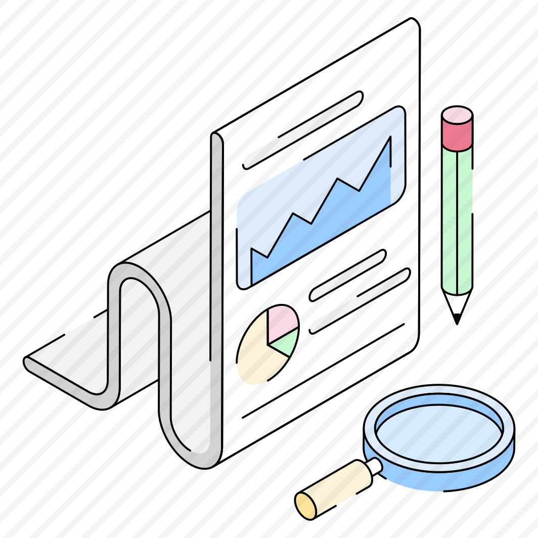 Document, Magnifier, Sheet, Research, Report preview