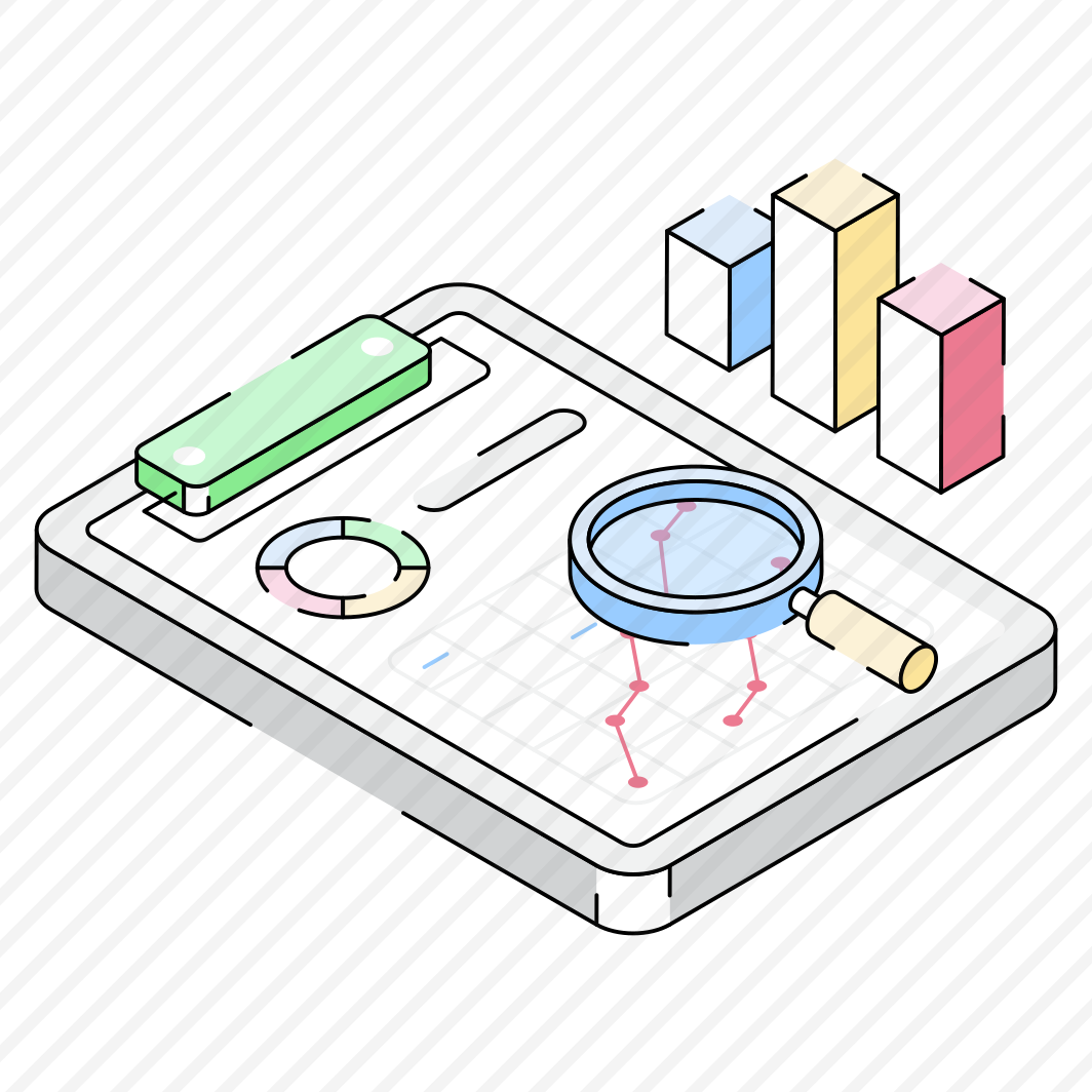 Document, Research, Clipboard, Magnifier, Report preview