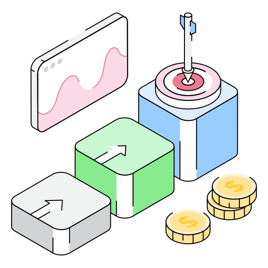 Goal, Aim, Objective, Achievement, Success illustration