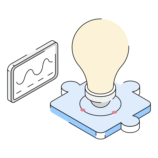 Idea, Solution, Innovation, Creativity, Light illustration