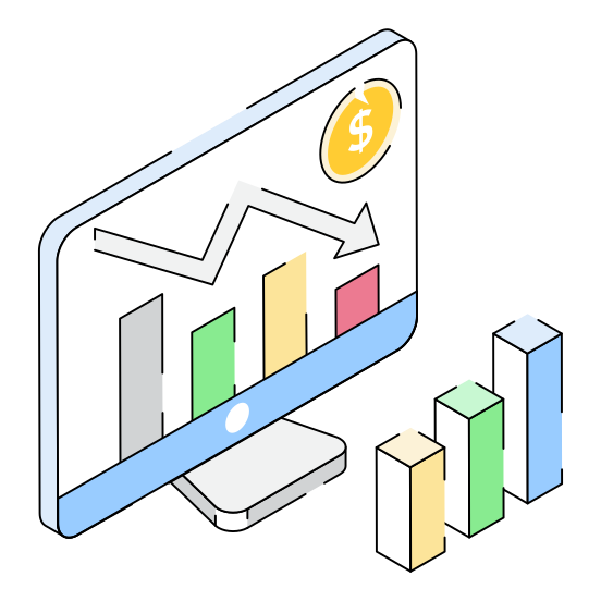 Loss, Recession, Decline, Decrease, Finance illustration