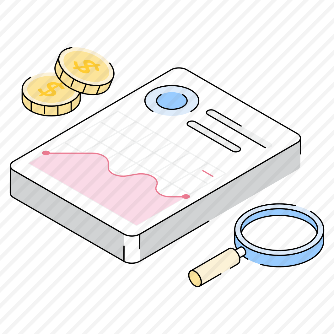 Market, Research, Sales, Document, Magnifier preview