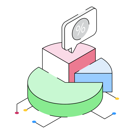 Market, Shares, Pi, Interest, Rate illustration