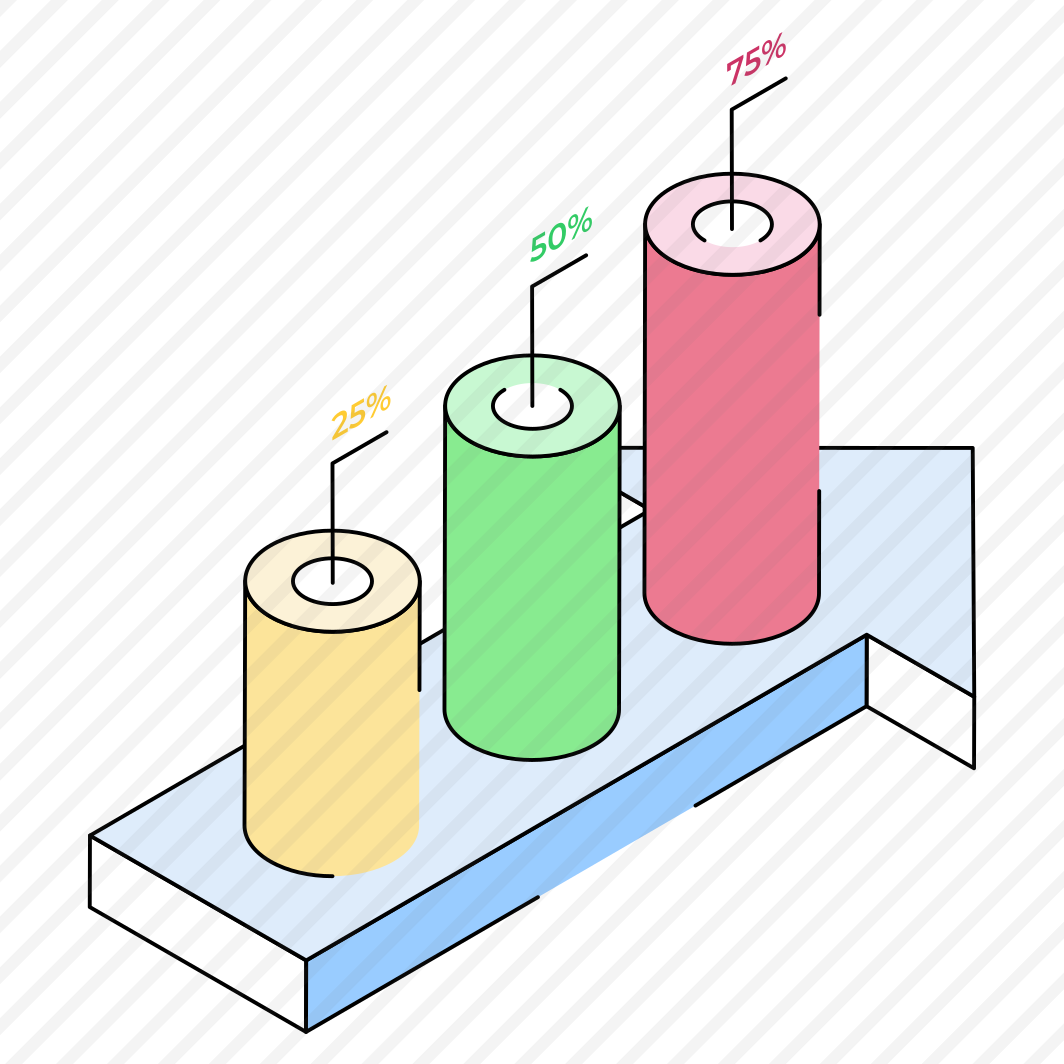 Percentage, Growth, Arrow, Increase, Report preview