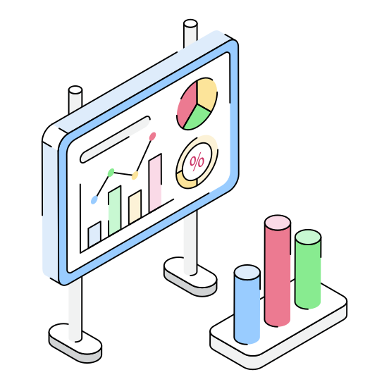 Presentation, Training, Board, Research, Report illustration