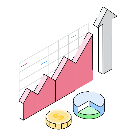 Profit, Revenue, Sales, Growth, Money illustration