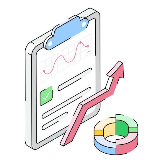 Profit, Shares, Document, Growth, Increase illustration