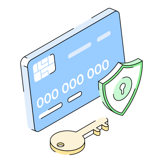Secure, Card, Banking, Safe, Payment illustration