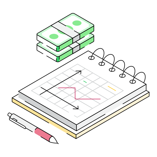 Statement, Document, Sales, Money, Banknotes illustration