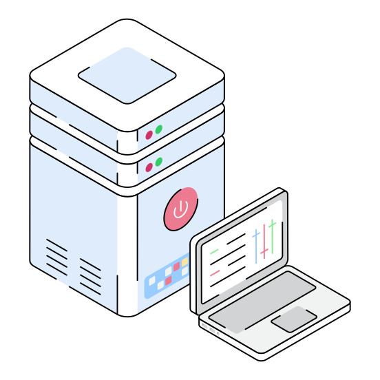 Storage, Server, Data, Center, Hosting illustration