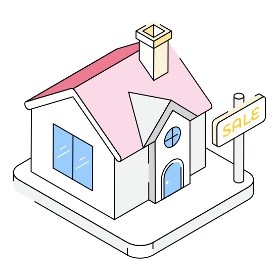 Home, House, Sale, Board, Residence illustration