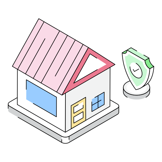 Insurance, Assurance, Home, House, Security illustration