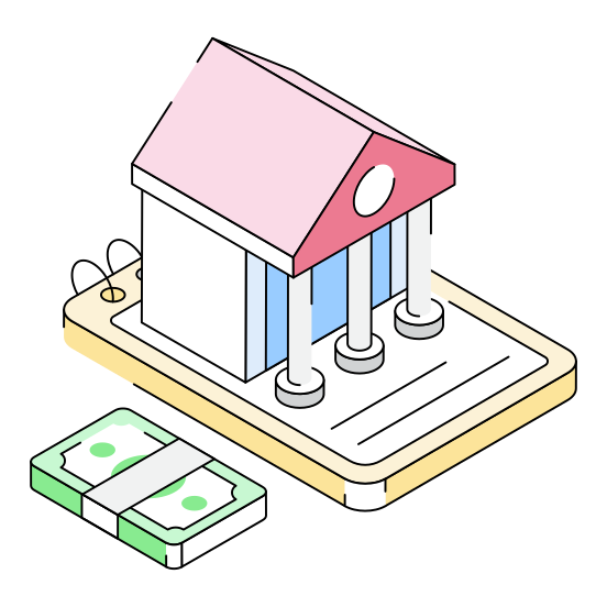 Mortgage, Loan, Bank, Money, Price illustration