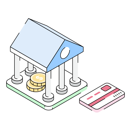 Payment, Loan, Mortgage, Bank, Card illustration