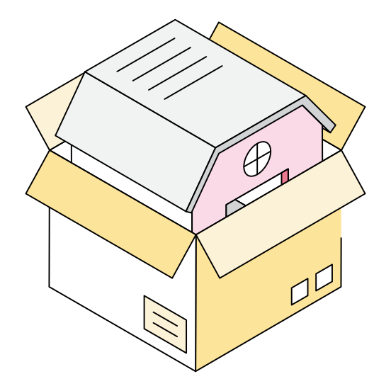 Shifting, Moving, Box, Package, Home illustration