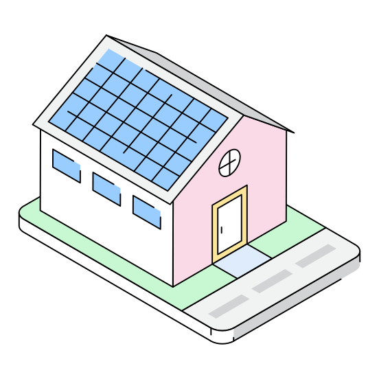 Solar, Home, House, Residence, Accommodation illustration