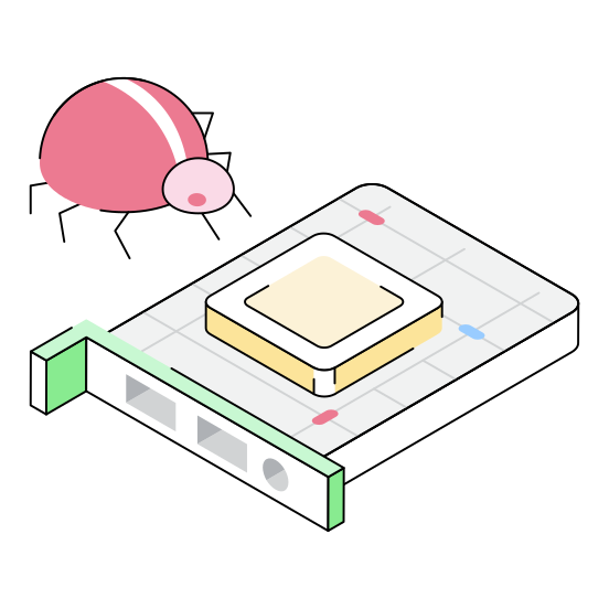 Bug, Malicious, Infected, Virus, Malware illustration