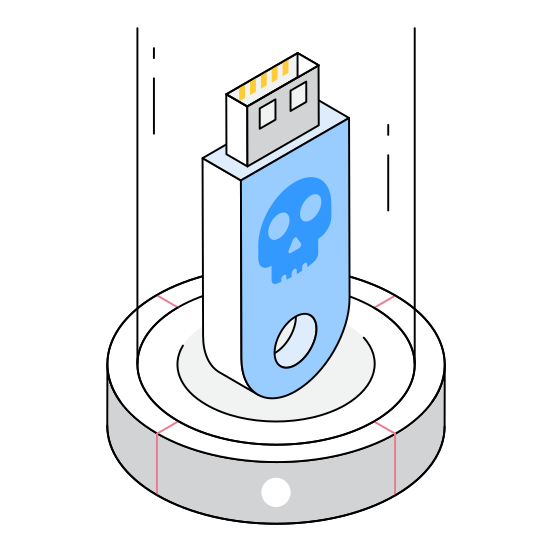 Cyberattack, Skull, Safety, Cyber, Usb illustration