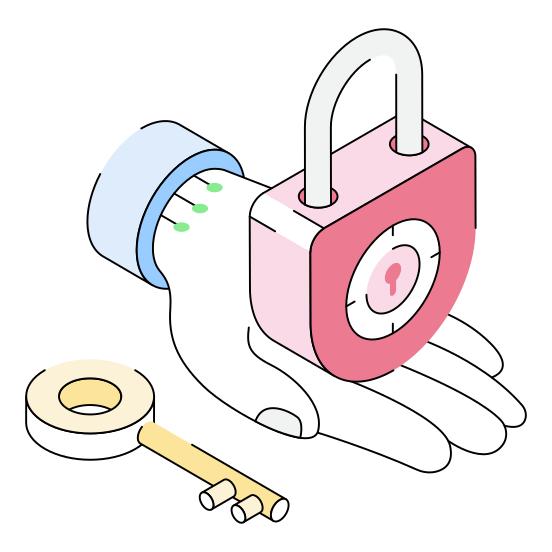 Cybersecurity, Protection, Safety, Cyber, Padlock illustration