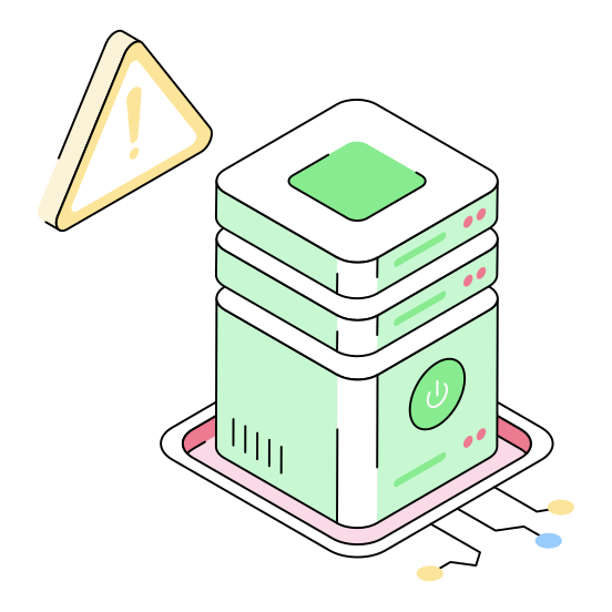 Error, Cybercrime, Cyberattack, Issue, Alert illustration
