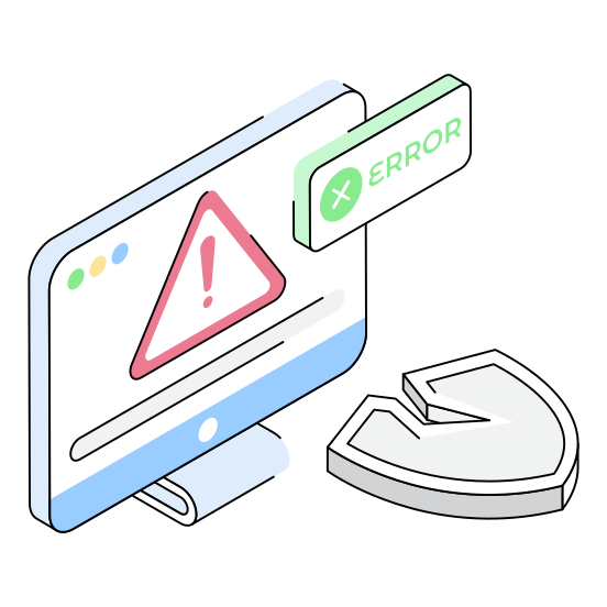 Error, Hacking, Cyberattack, Cybercrime, Pc illustration