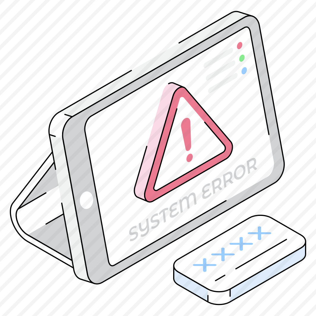 Failure, Cybercrime, Cyberattack, Error, Device preview