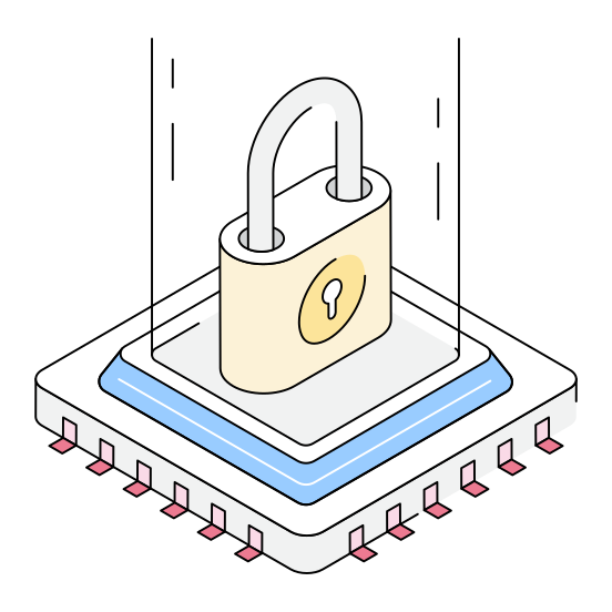 Hologram, Lock, Cybersecurity, Protection, Safety illustration