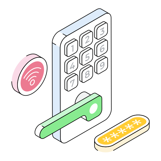 Lock, Iot, Cybersecurity, Protection, Safety illustration