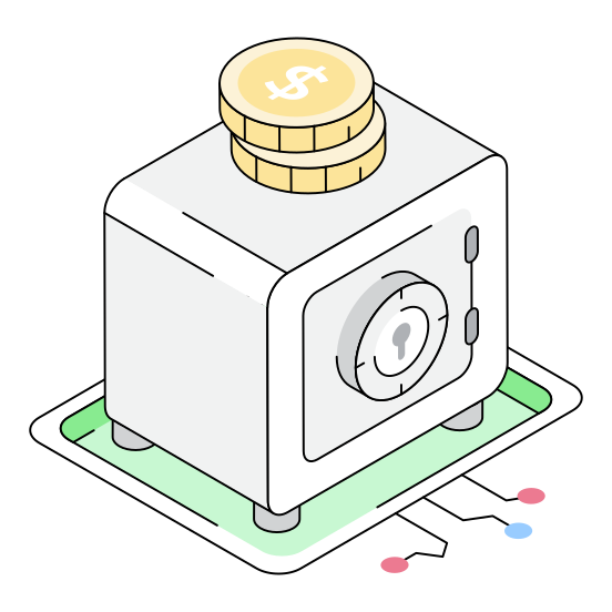 Vault, Deposit, Locker, Safe, Protection illustration