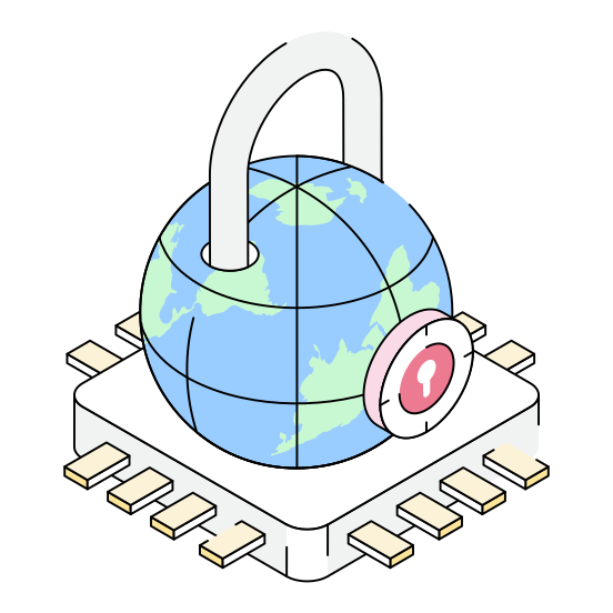 Web, Browser, Cybersecurity, Protection, Safety illustration