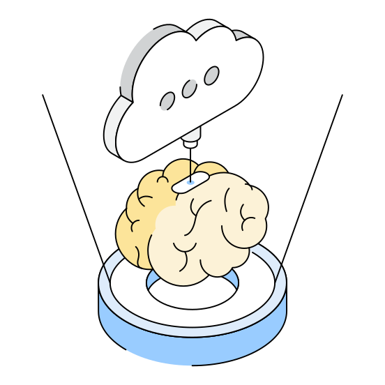 Ai, Cloud, Backup, Thinking, Innovation illustration