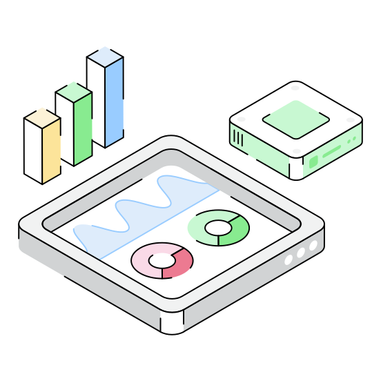 Analytics, Statistics, Infographics, Server, Storage illustration