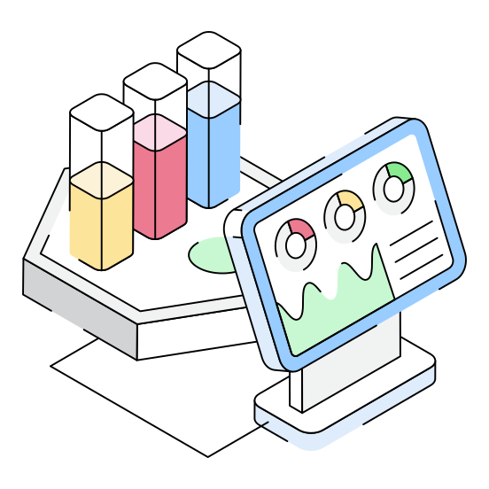 Analytics, Statistics, Infographics, Stats, Monitor illustration