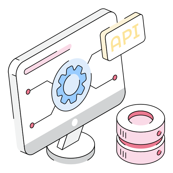Api, Configuration, Optimization, Monitor, Computer illustration
