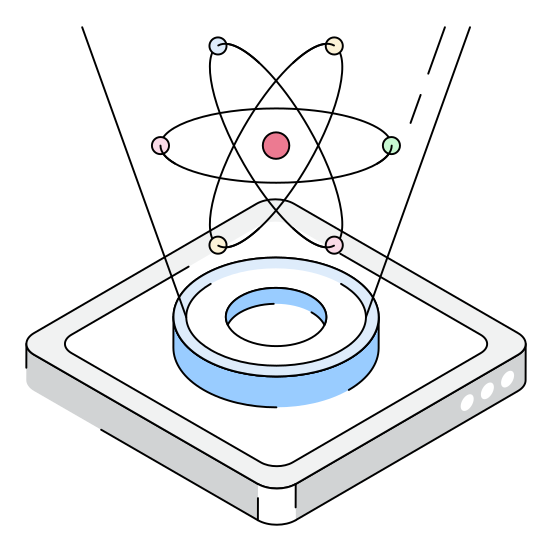 Computing, Hologram, Quantum, Structure, Device, illustration