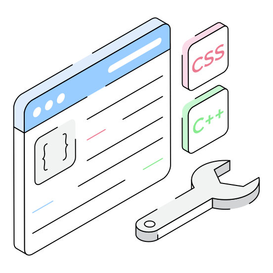 Fixing, Programming, Web, Repair, Code illustration