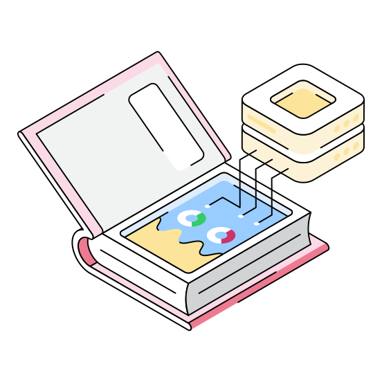Infographics, Book, Statistics, Analytics, Stats illustration