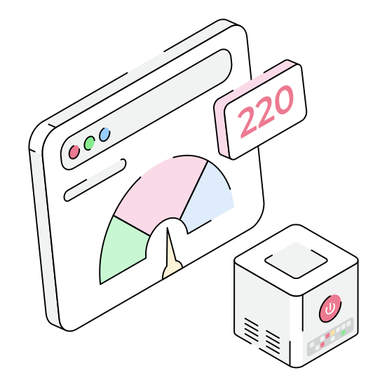 Performance, Productivity, Efficiency, Web, Website illustration