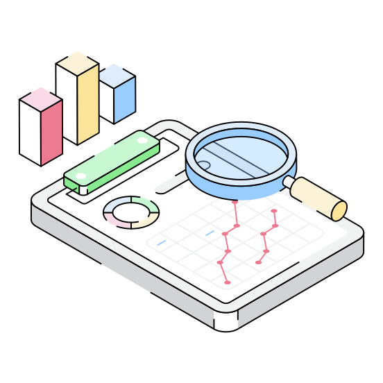 Report, Document, Research, Analytics, Statistics illustration