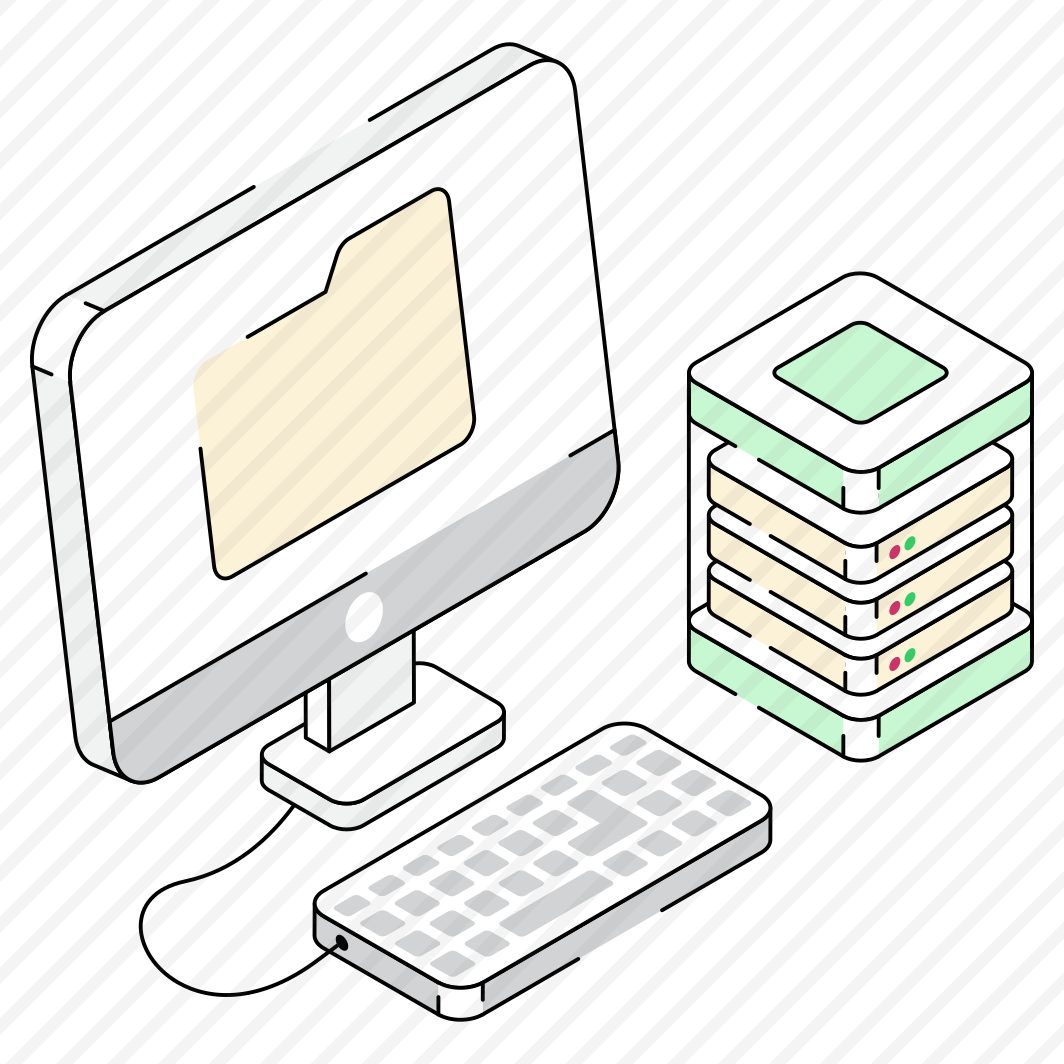Server, Storage, Monitor, Computer, Folder preview