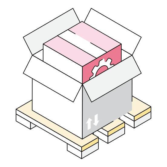 Branding, Package, Parcel, Order, Product illustration