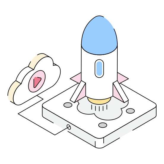 Cloud, Storage, Hosting, Computing, Technology illustration