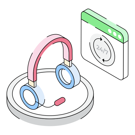 Customer, Service, Representative, Hotline, Helpline illustration