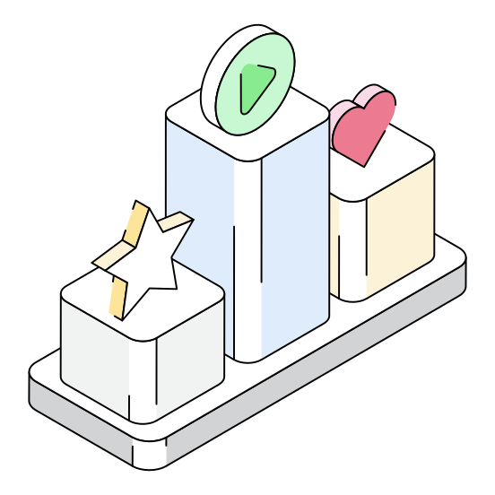 Feedback, Rankings, Ratings, Reviews, Podium illustration