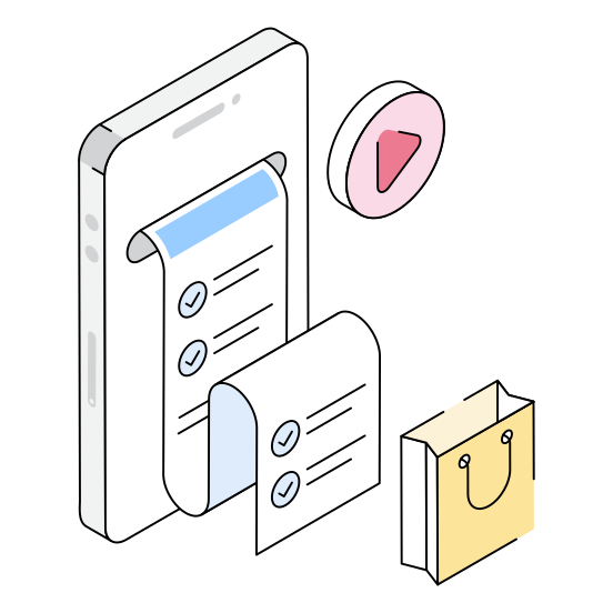 List, Ecommerce, Buy, Purchase, Retailing illustration