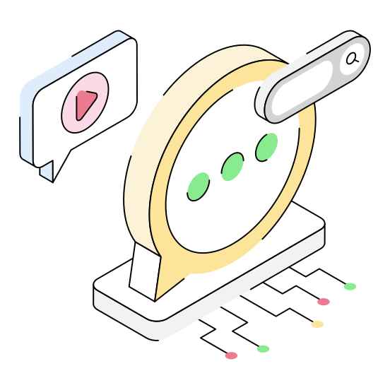 Message, Chat, Talk, Communication, Promotional illustration