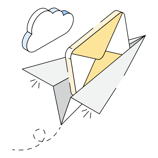 Send, Content, Communication, Message, Mail illustration