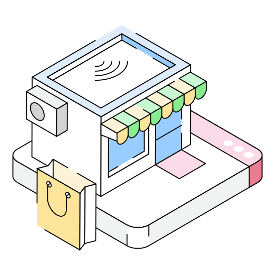 Shop, Store, Boutique, Outlet, Market illustration