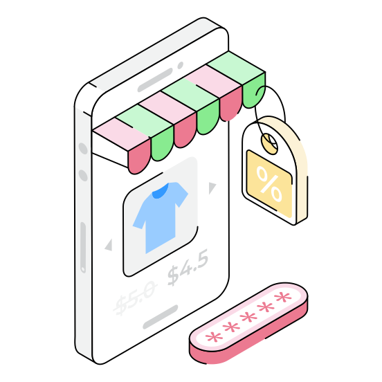 Shopping, App, Buy, Mobile, Phone illustration