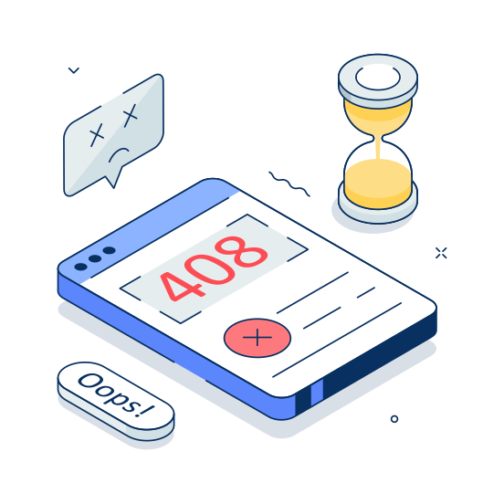 , Error, Request, Timeout, Status illustration